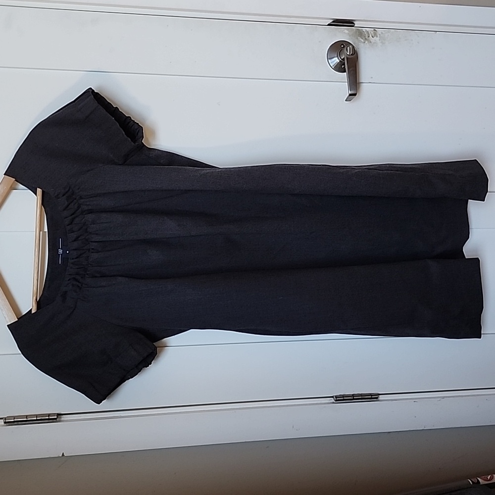 Gap Dark Grey Short Sleeve Wool Dress Size M